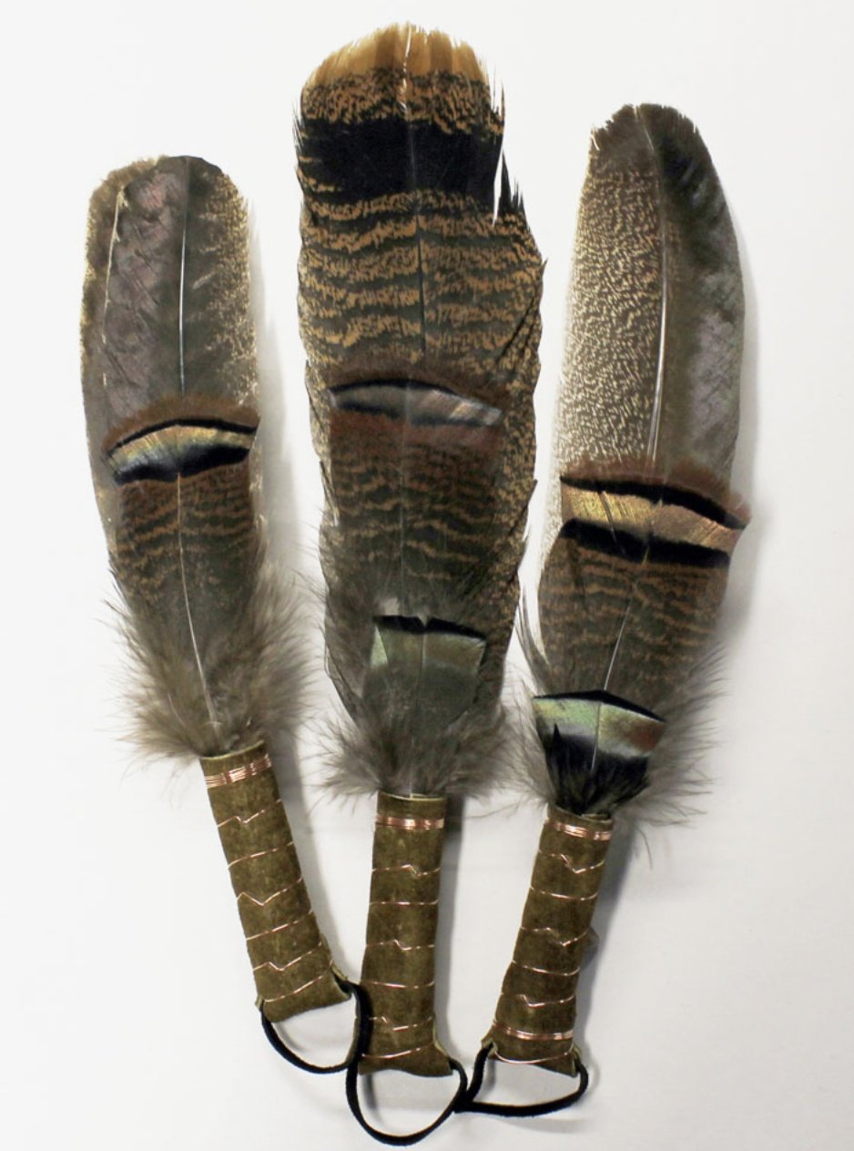 Smudging Feather with Handle - Sacred Crystals All Tools