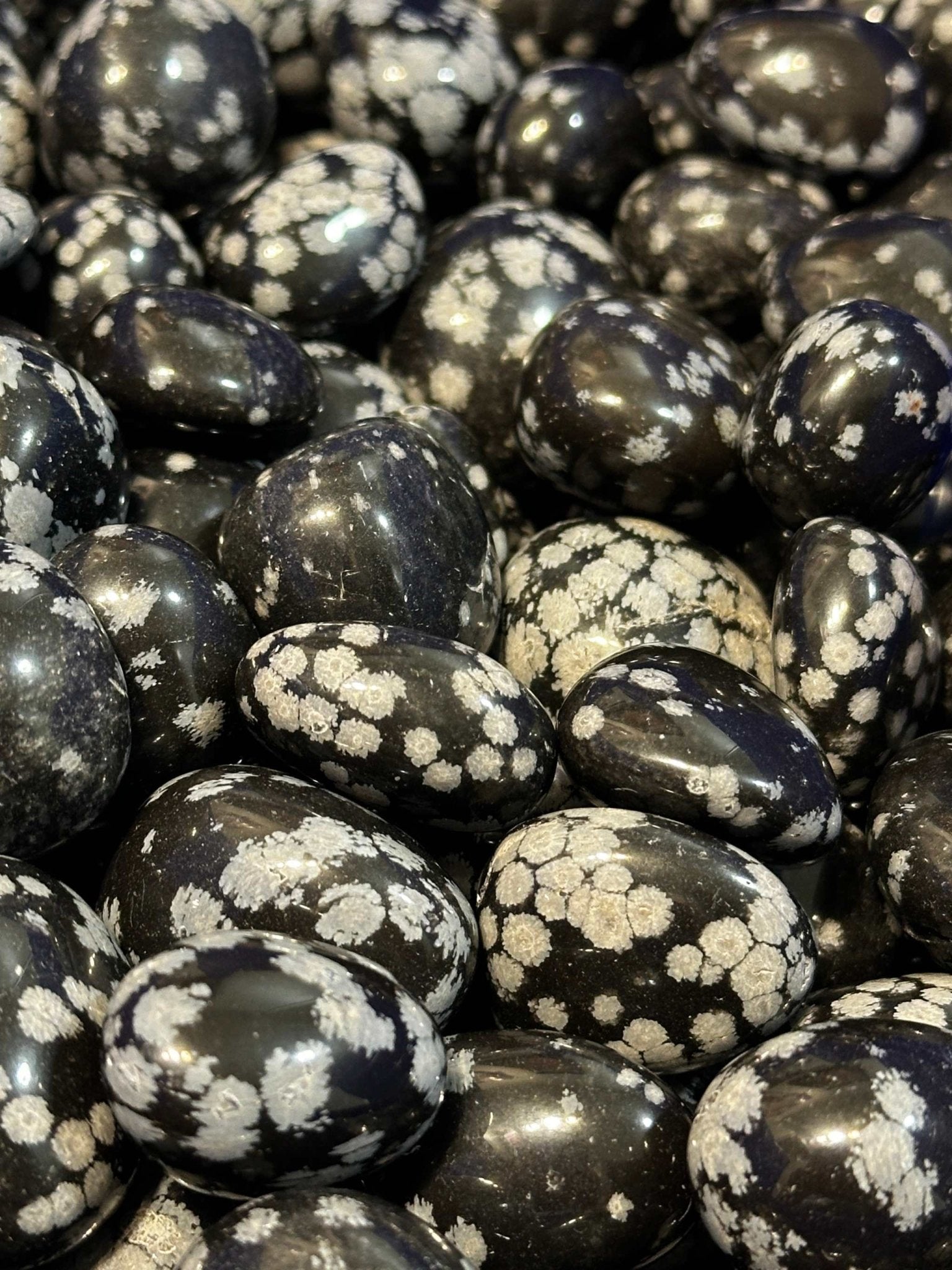 Snowflake Obsidian Tumbled Stone - Sacred Crystals Tumbled Stones