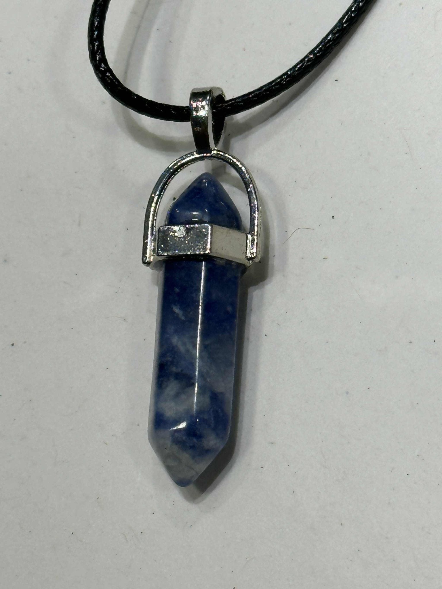 Sodalite Bullet Point Necklace - Sacred Crystals Chains and Necklaces