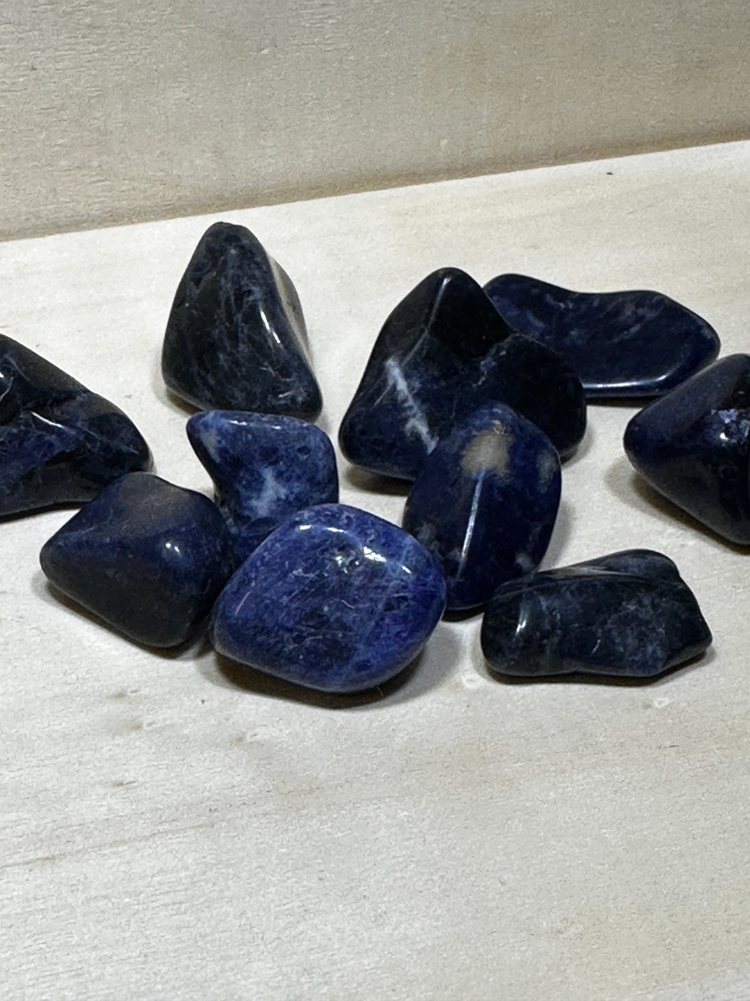 Sodalite Tumbled Stone - A grade - Sacred Crystals Tumbled Stones