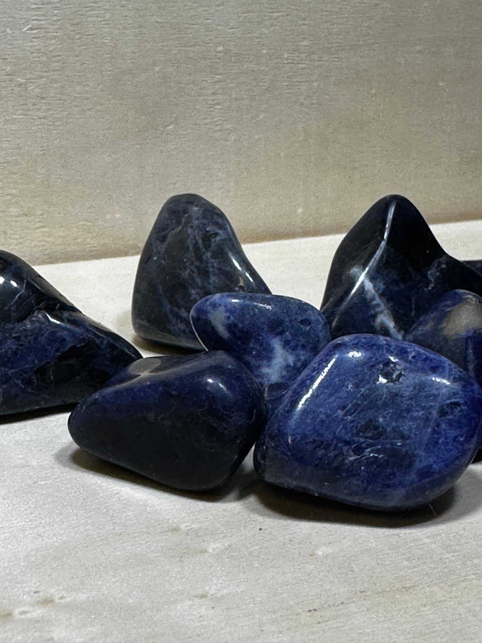 Sodalite Tumbled Stone - A grade - Sacred Crystals Tumbled Stones