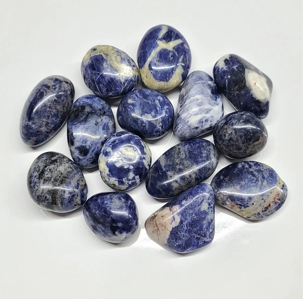 Sodalite Tumbled Stone - Sacred Crystals Tumbled Stones