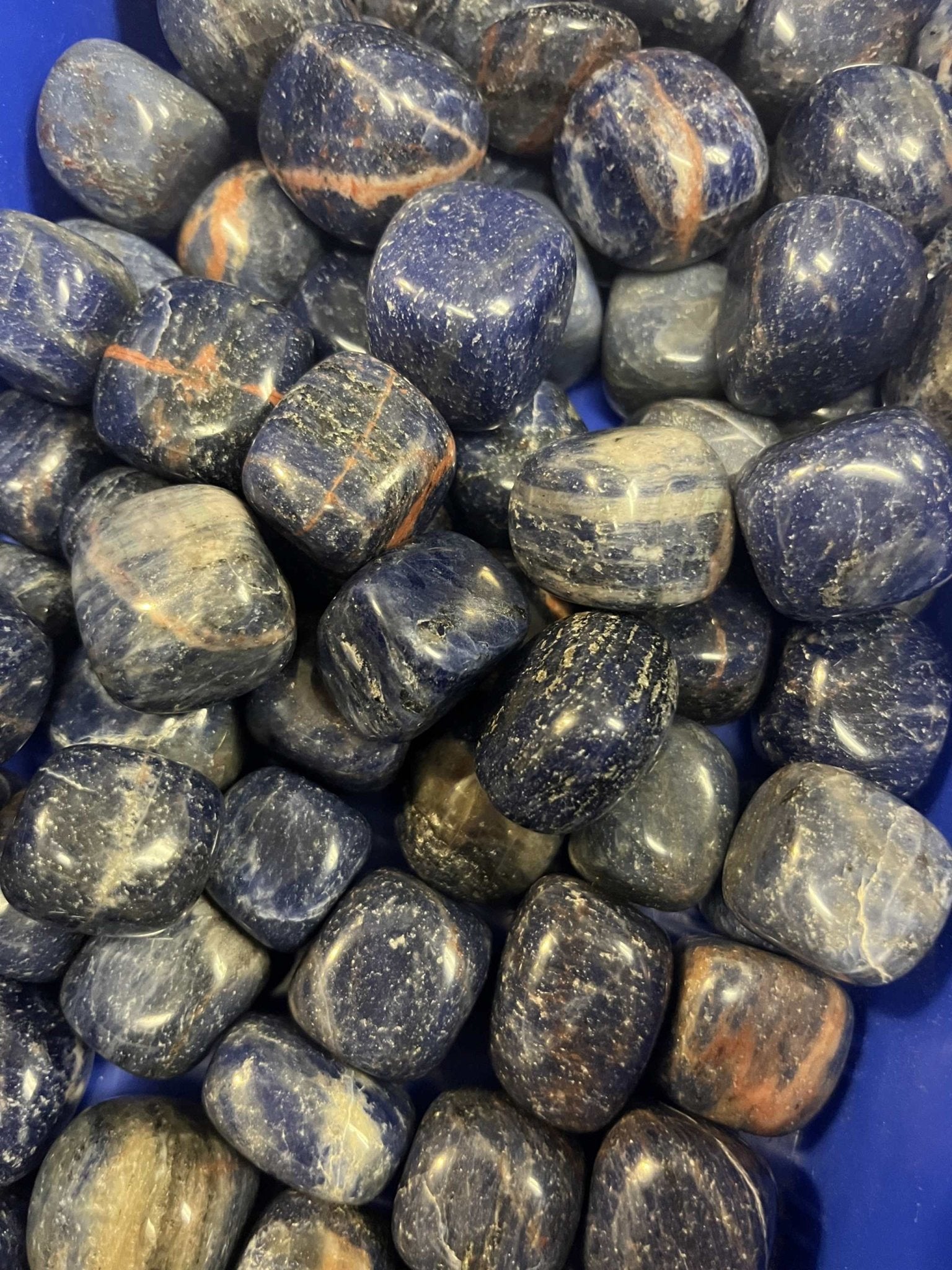 Sodalite Tumbled Stone - Sacred Crystals Tumbled Stones
