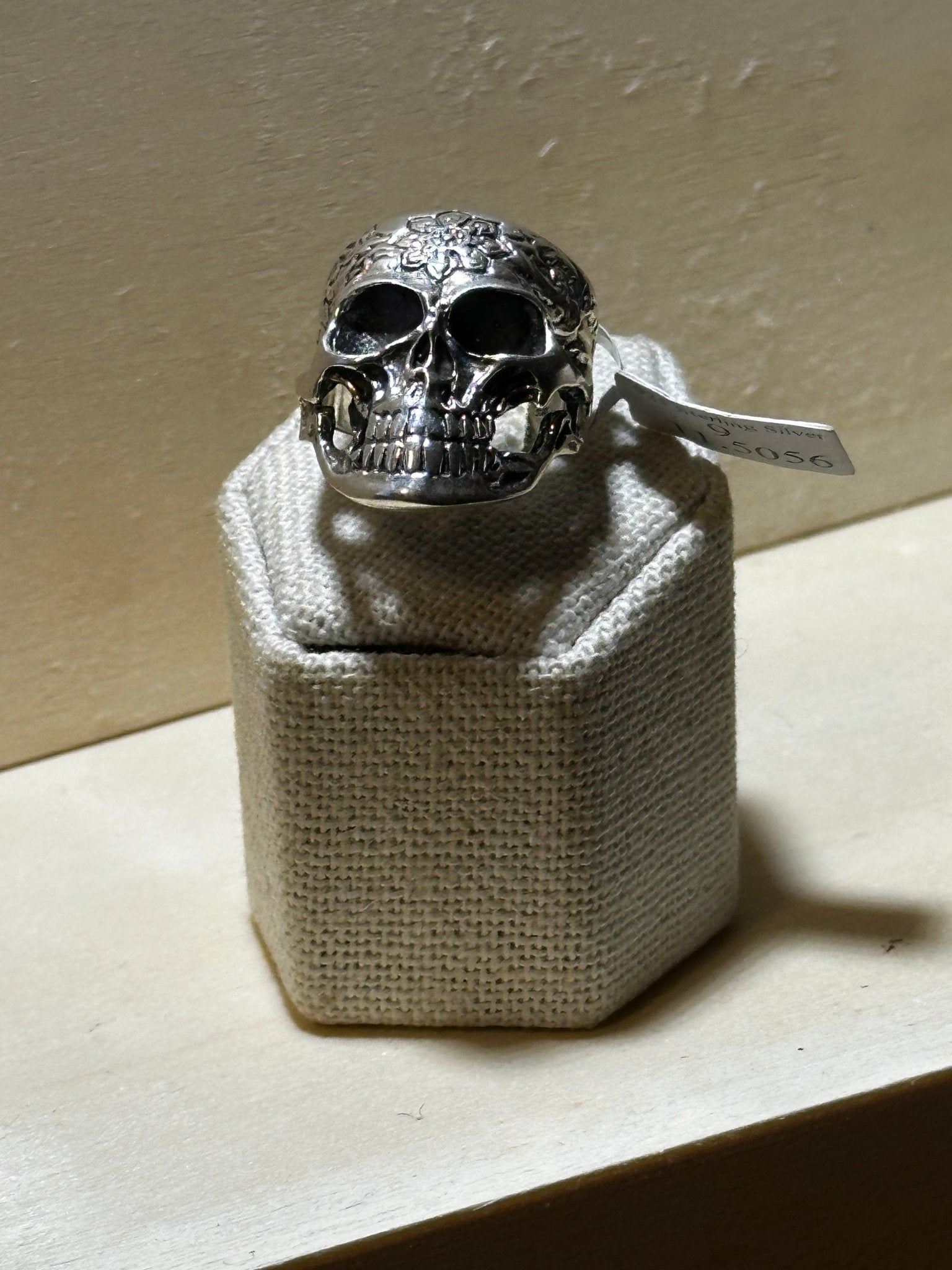Sterling Silver Skull Ring Size 9 (11.5056) - Sacred Crystals Rings