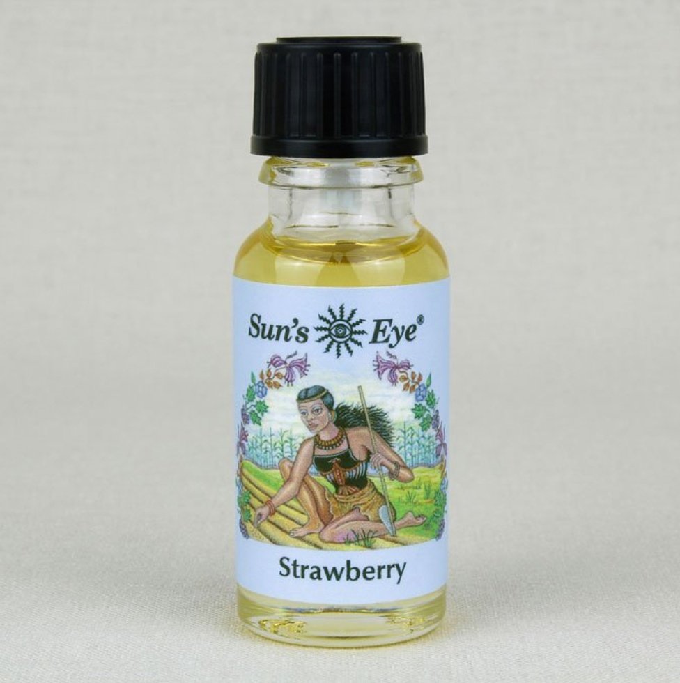 Strawberry Oil .5 oz - Sacred Crystals 0.5 oz Oils