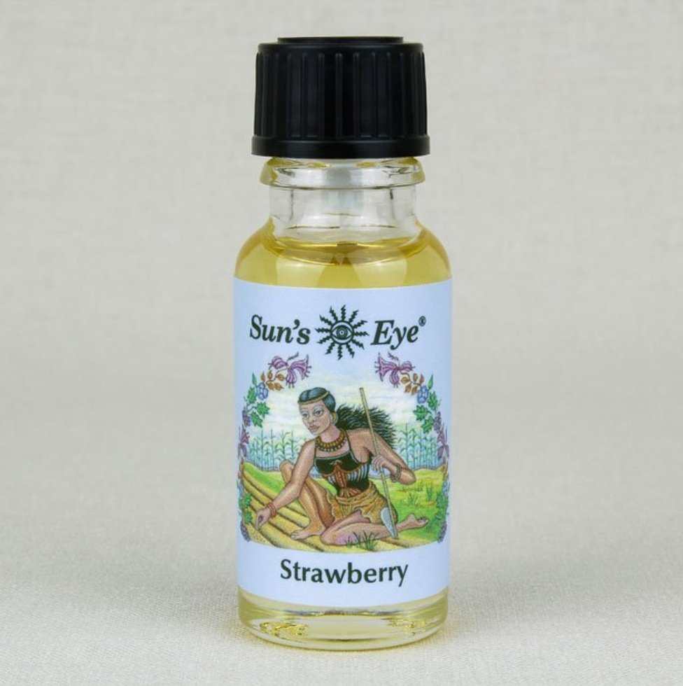 Strawberry Oil .5 oz - Sacred Crystals 0.5 oz Oils