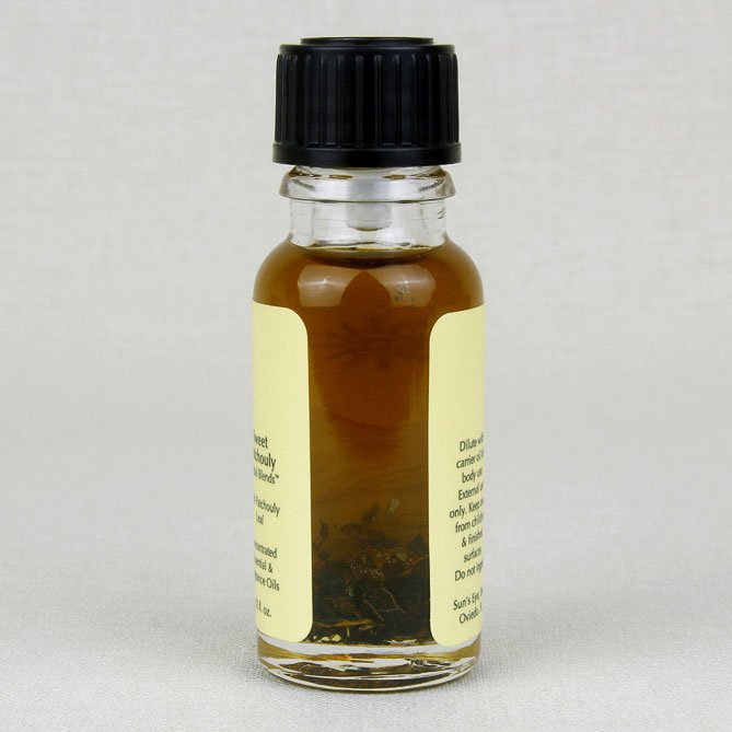Sweet Patchouly Oil — back label