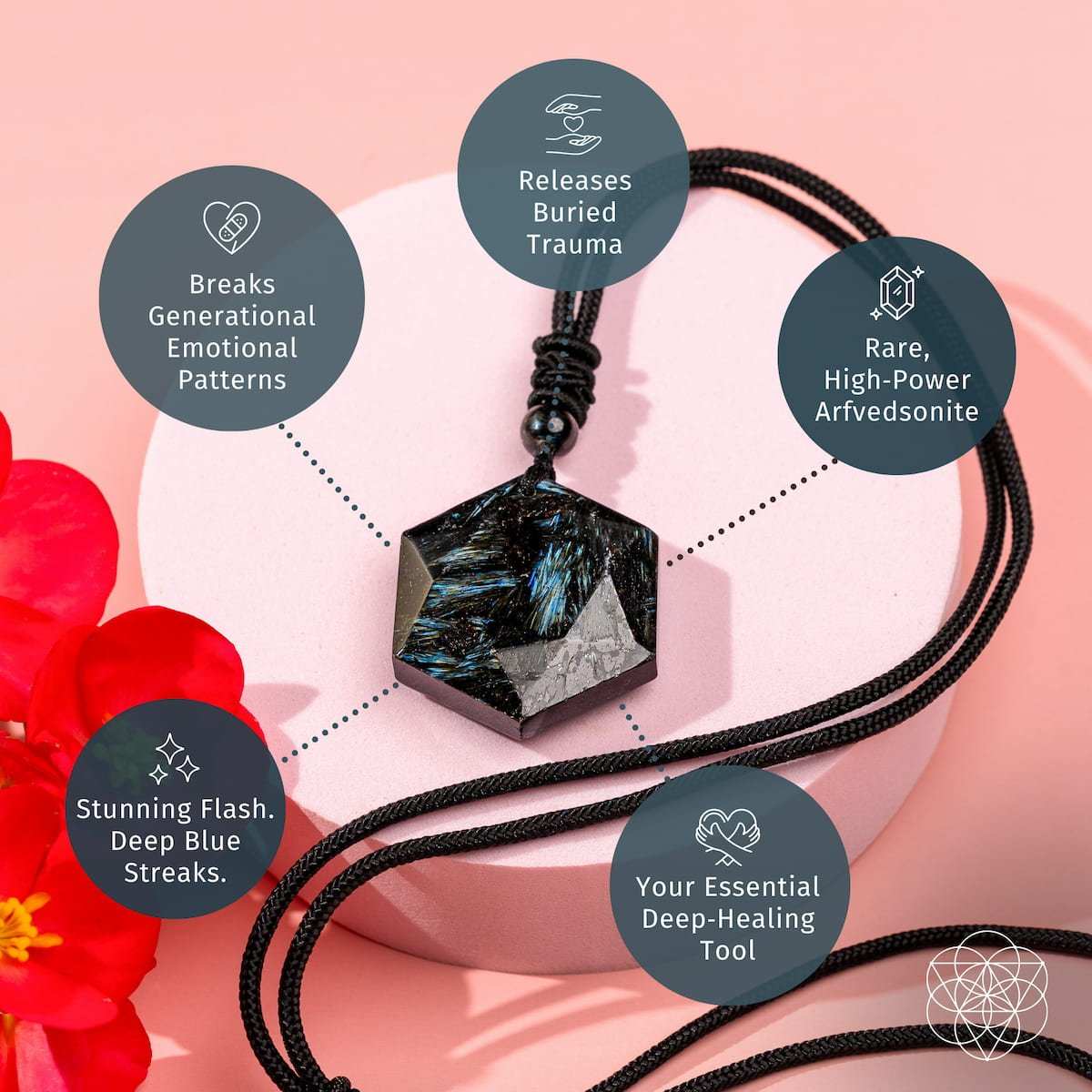 The Arfvedsonite Deep Healing Pendant