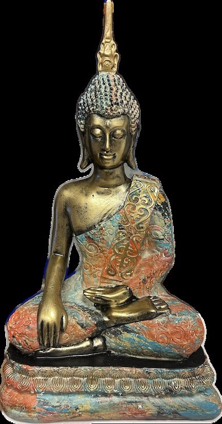 The Colorful Tibetan Buddha 429 - Sacred Crystals Buddhas