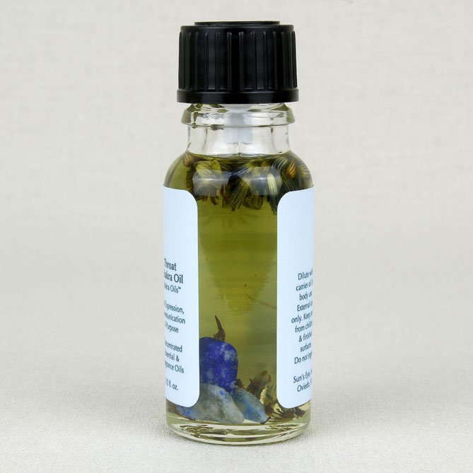 Throat Chakra Oil — back label