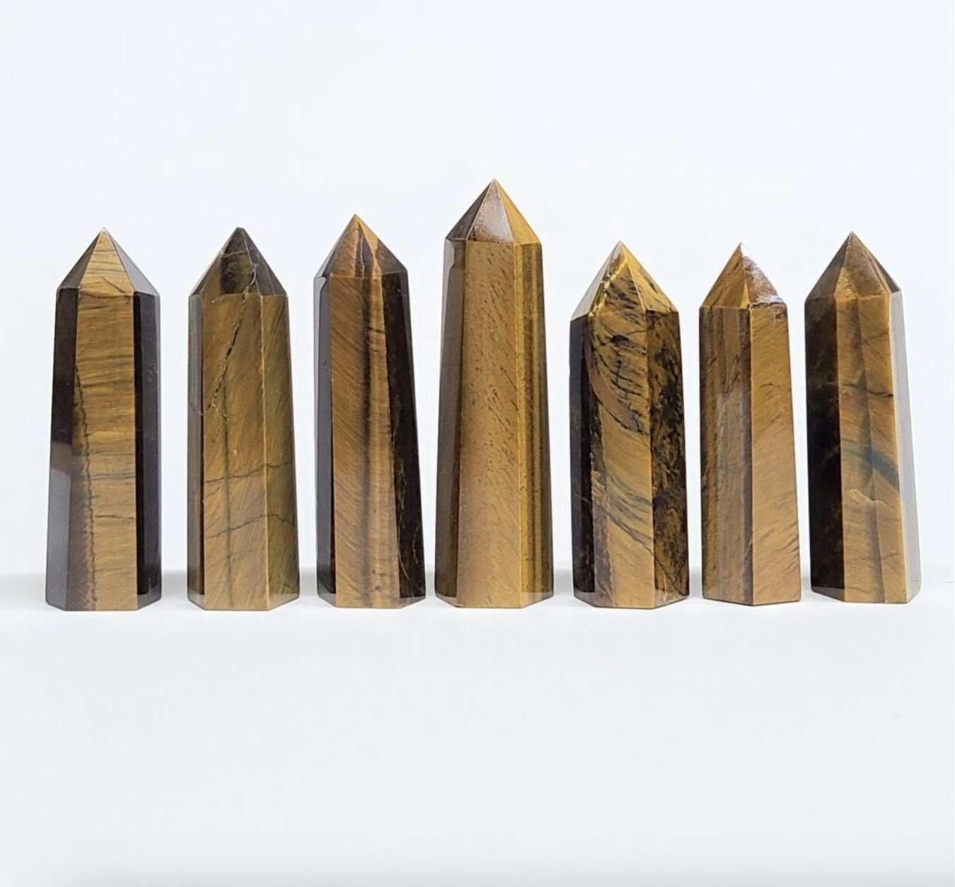 Tiger Eye Destiny Tower - Sacred Crystals Obelisk