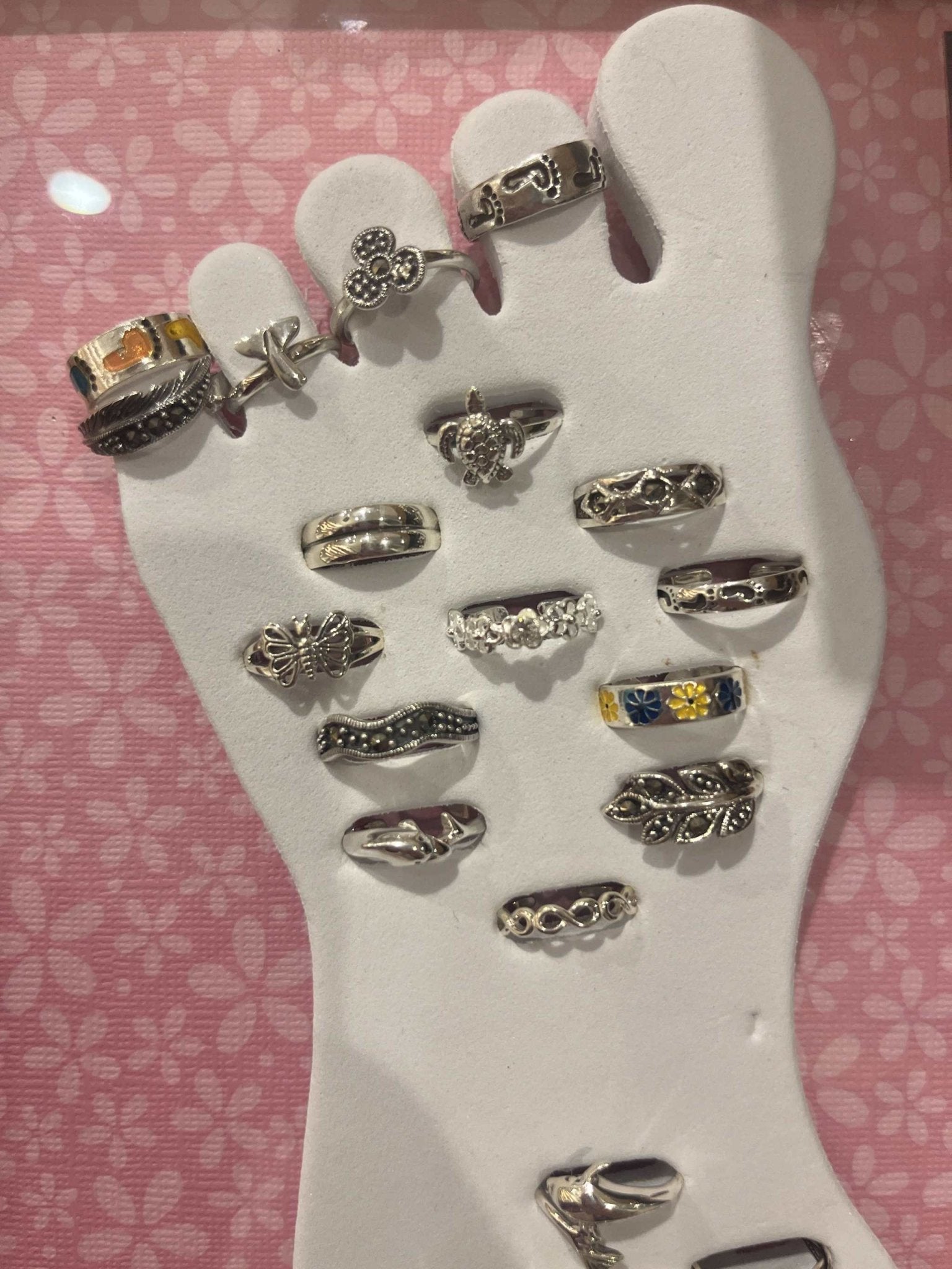 Toe Rings Sterling Silver - Sacred Crystals Rings