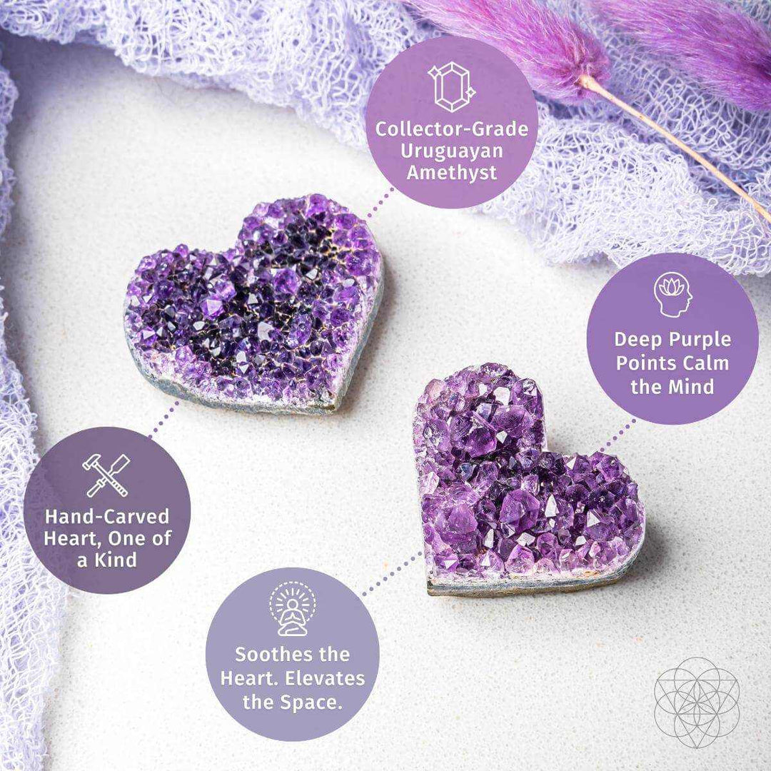 Uruguayan Amethyst Heart Cluster - AAA Premium Quality