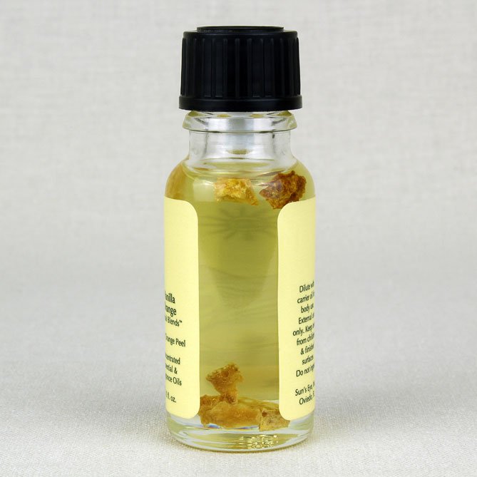 Vanilla Orange Oil — back label