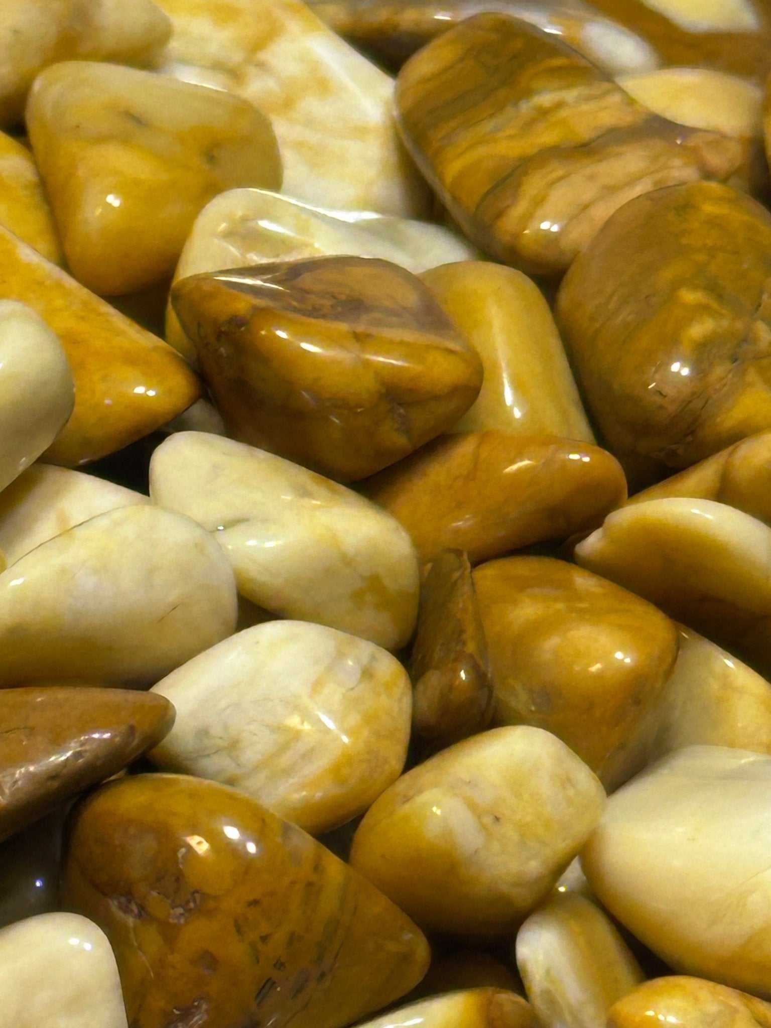 Yellow Jasper Tumbled Stone - Sacred Crystals Tumbled Stones