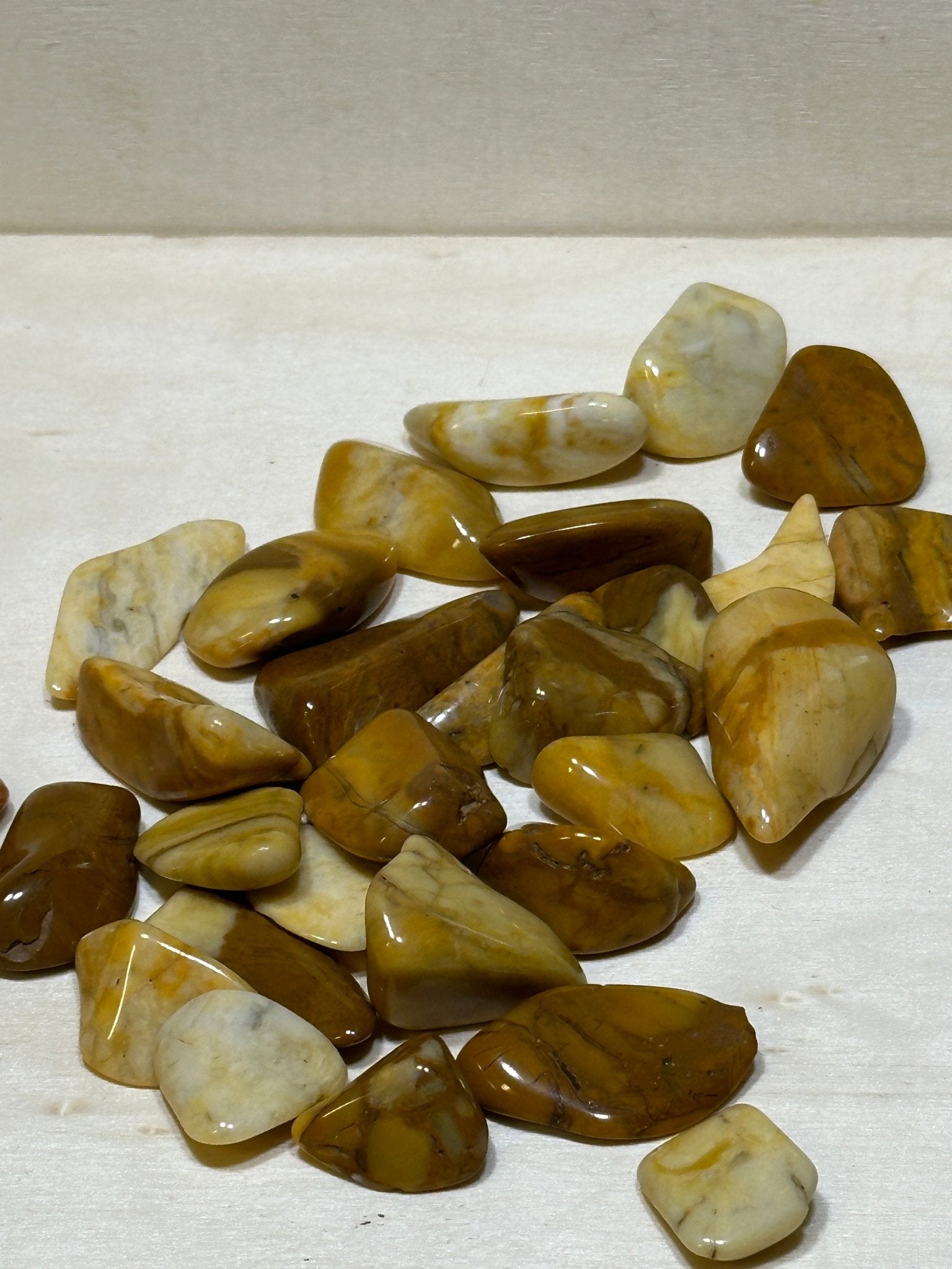 Yellow Jasper Tumbled Stone - Sacred Crystals Tumbled Stones