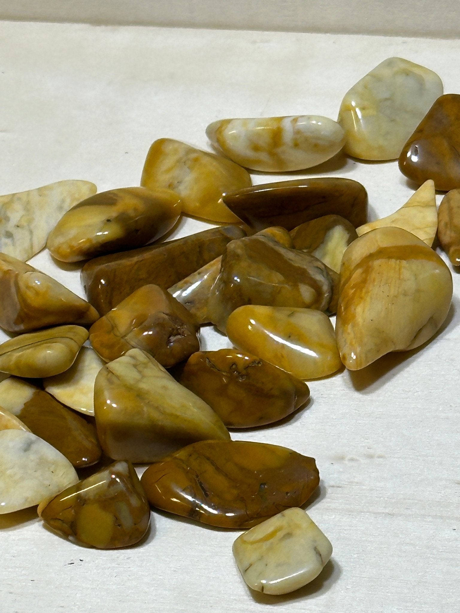 Yellow Jasper Tumbled Stone - Sacred Crystals Tumbled Stones