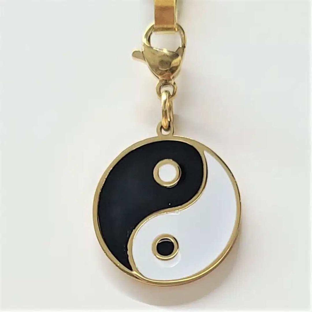 Yin Yang Charm Gold - Sacred Crystals Shop All