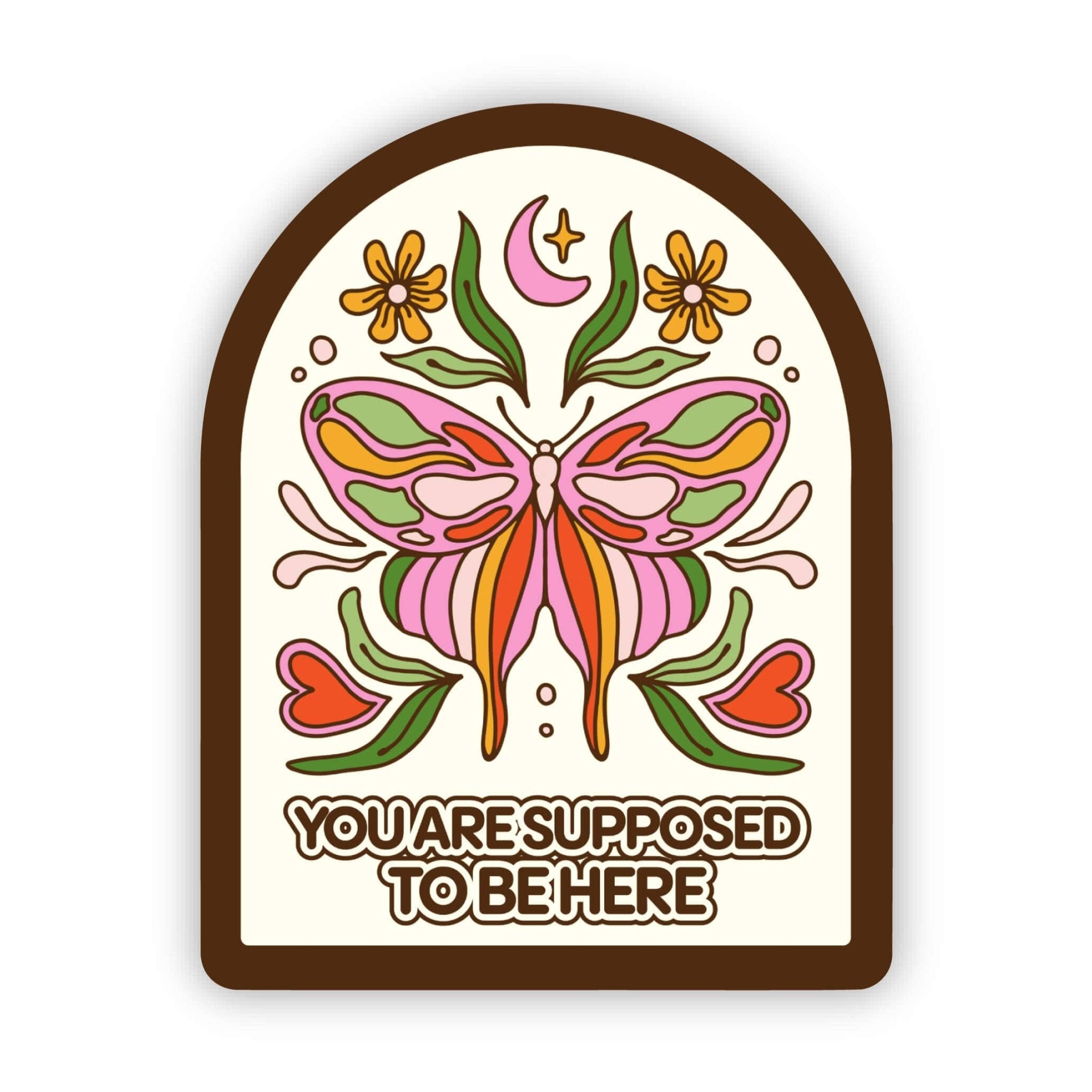 "You're Supposed To Be Here" Sticker - Sacred Crystals Stickers