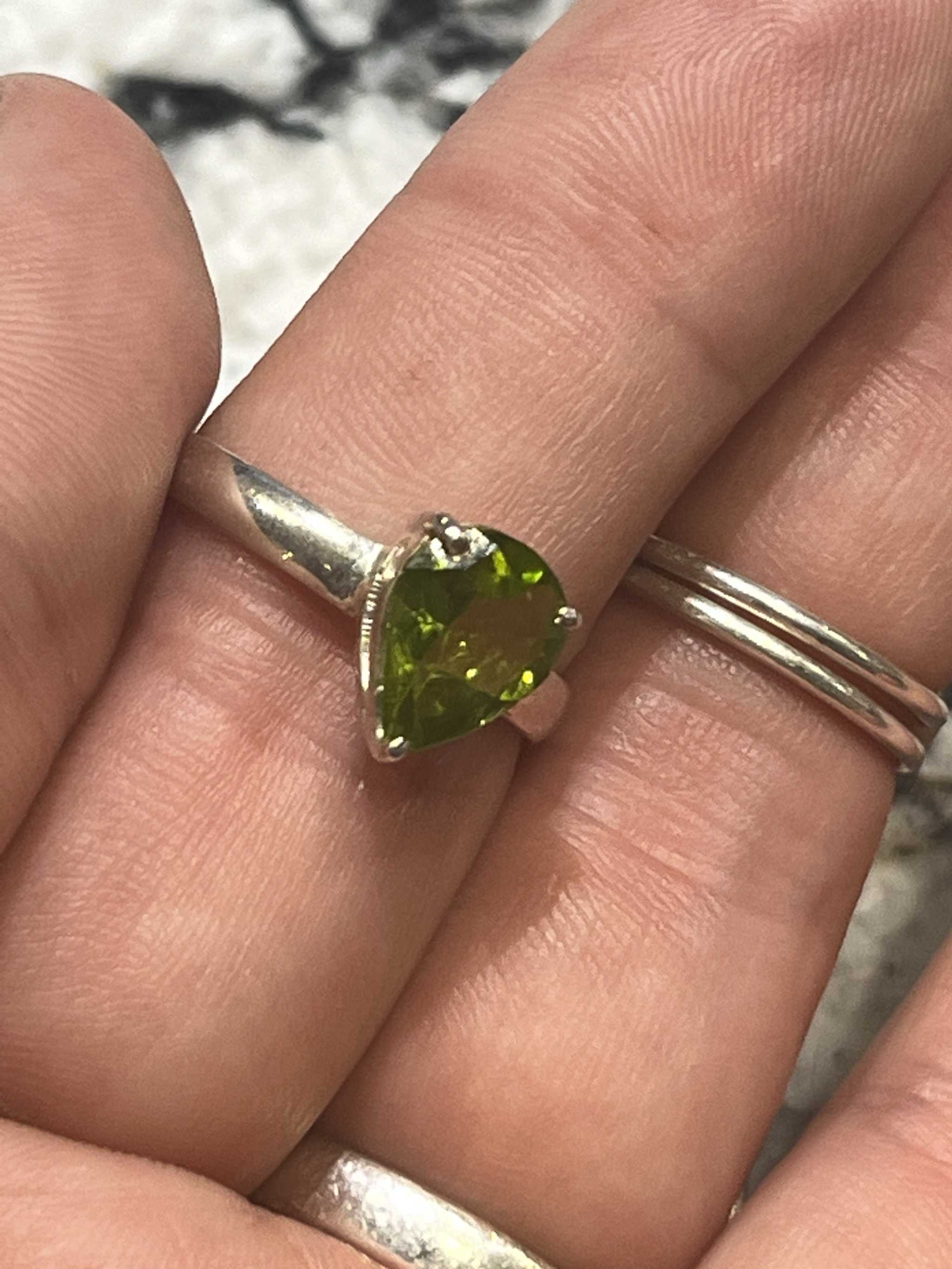 Peridot Ring Size 9 - "Heart of Forest"