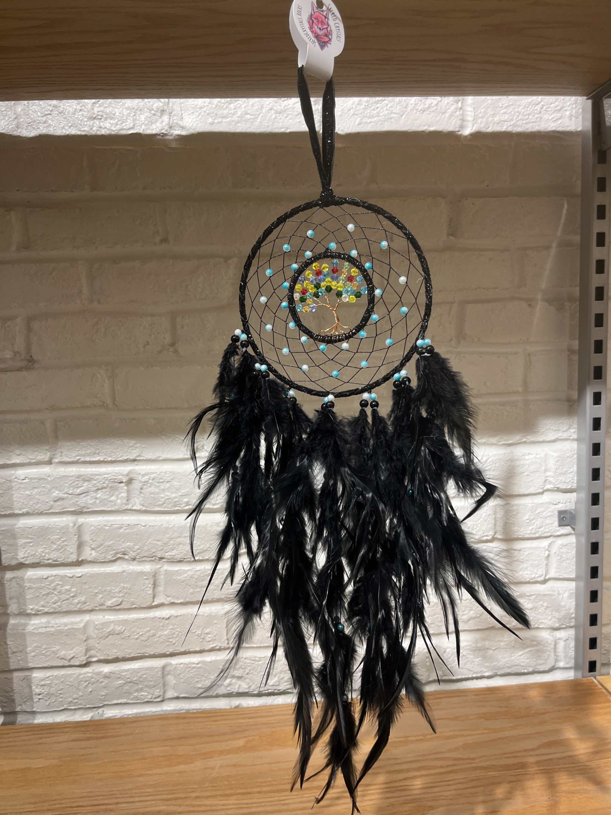 Black Gem Tree Feather Scape Dreamcatcher