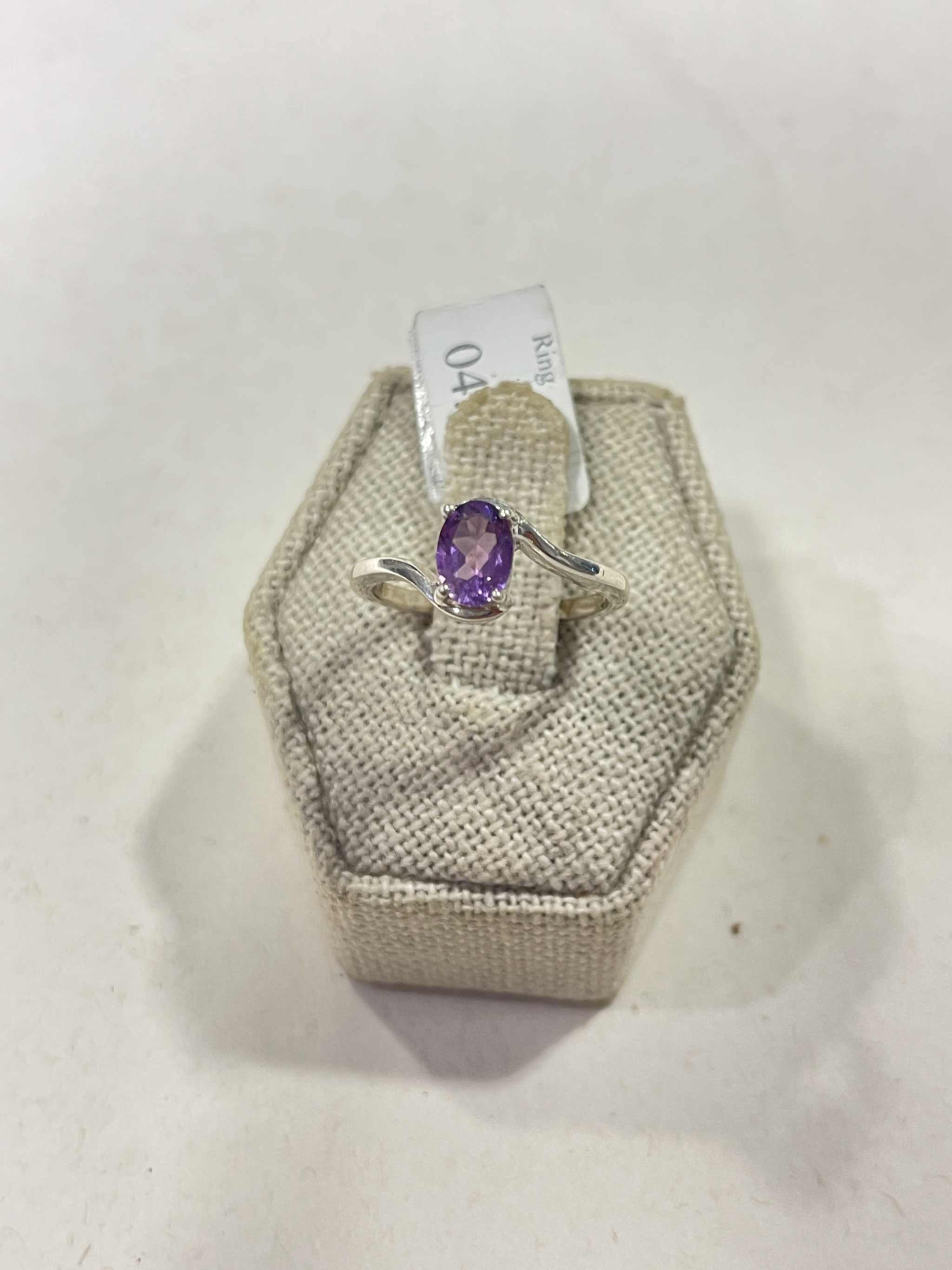 Amethyst Ring Size 7- "Twisted Beauty"