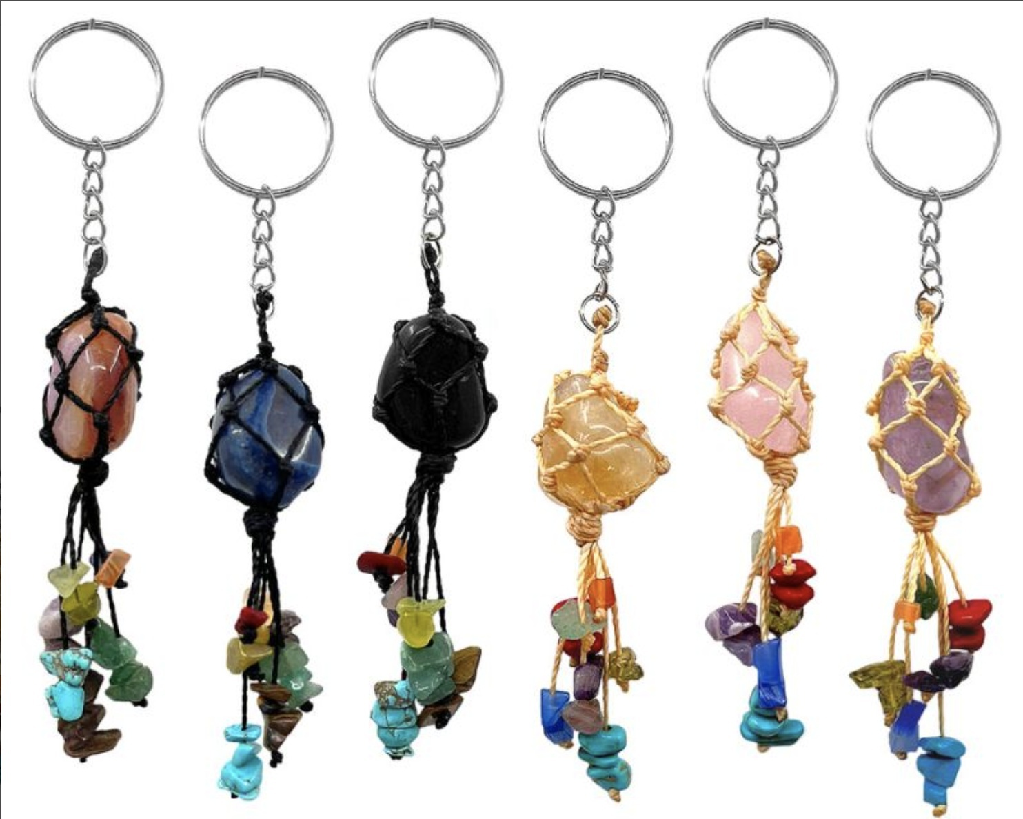 Quartz Macrame Key ChainKeychainsQuartz Macrame Key Chain