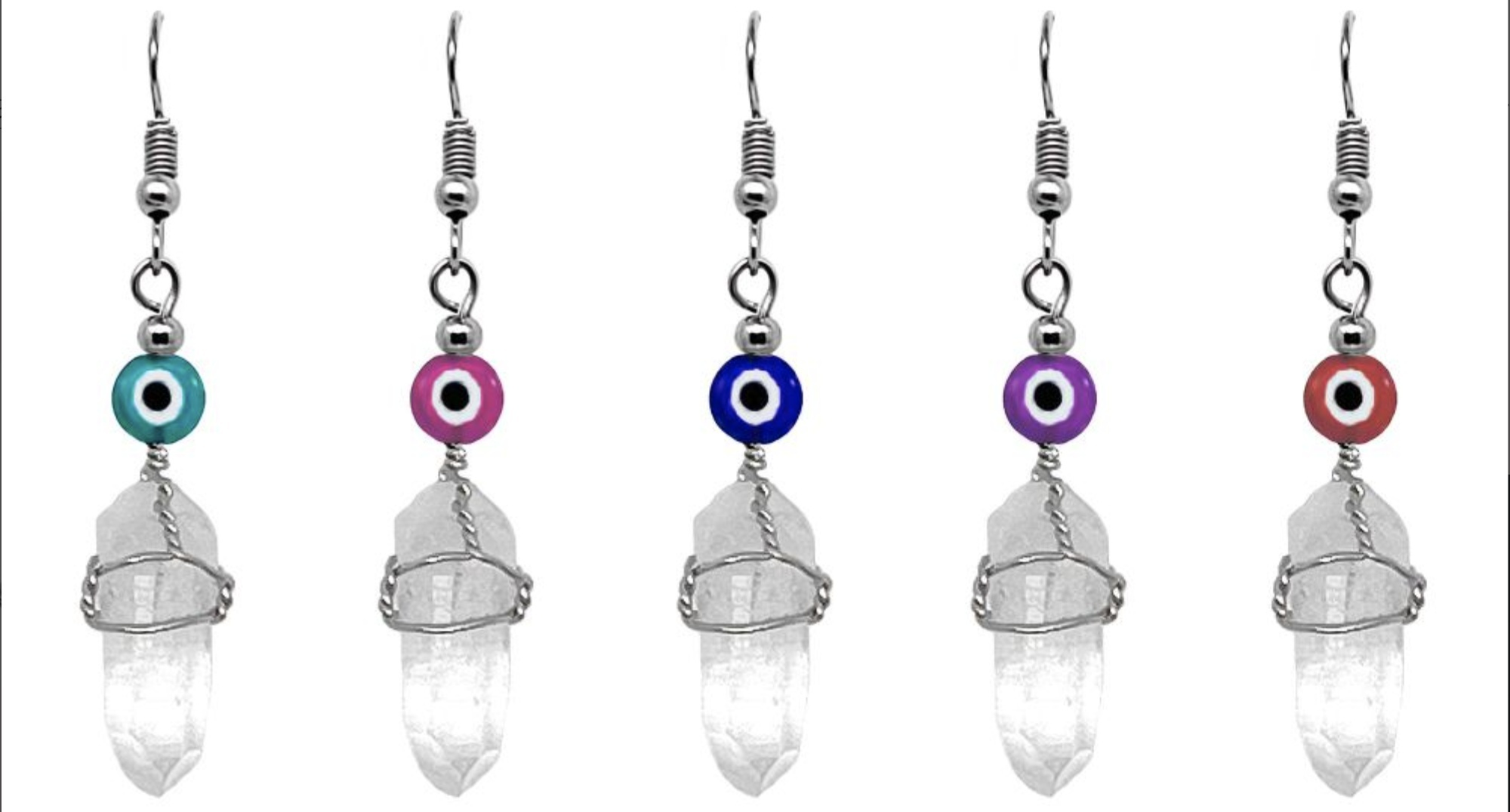 Evil Eye Dangle Crystal EarringsEarringsEvil Eye Dangle Crystal Earrings